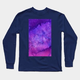 Bright watercolor galaxy Long Sleeve T-Shirt